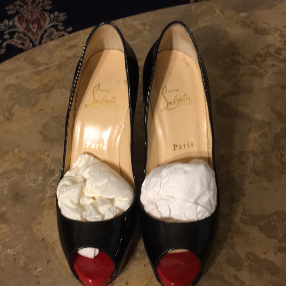 Louboutin peep toe high heels
